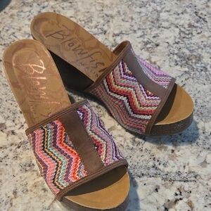 Blowfish Women's Multicolor Zigzag Mules